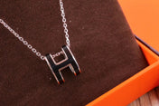 POP H NECKLACE  PENDANT SILVER HARDWARE