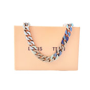 CHAIN LINKS PATCHES NECKLACE