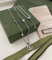 GG DOUBLE G MOTHER-OF-PEARL NECKLACE