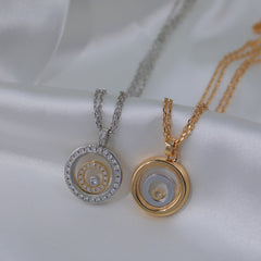 HAPPY HEART DIAMOND SILVER NECKLACE