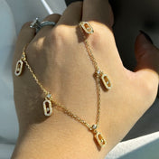 CHOKER MOVE UNO PAMPILLE PAVED GOLD DIAMOND NECKLACE