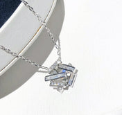 THREADS SILVER DIAMOND NECKLACE