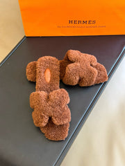 0RAN SANDAL SHEARLING BROWN