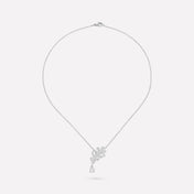 PLUME DE PEARL NECKLACE SILVER DIAMOND
