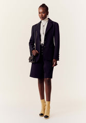 SHORT BOOTS BEIGE BLACK SUEDE KIDSKIN