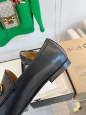 GG LOAFERS MULES BLACK BROWN SOLE