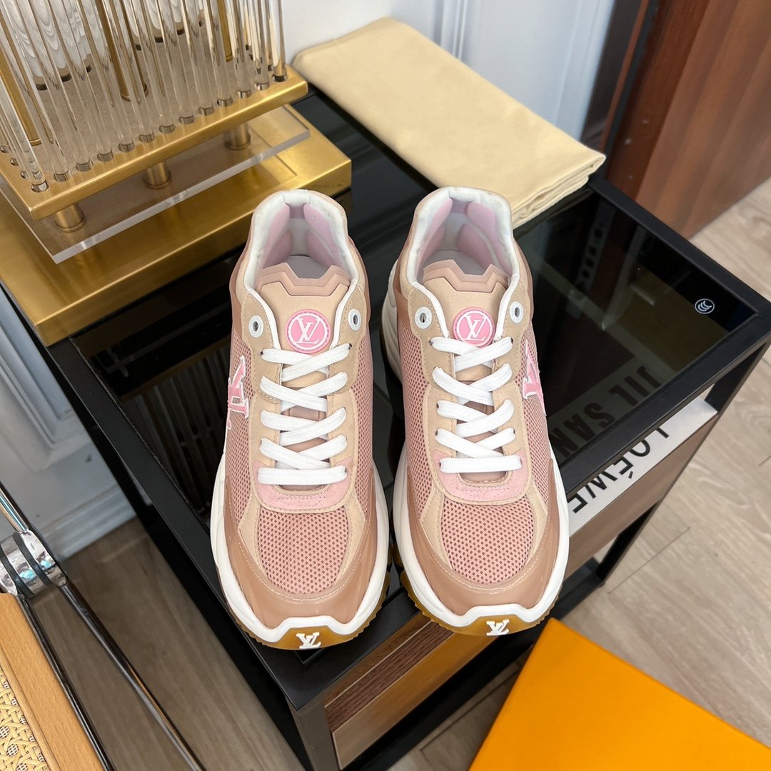 LV RUN 55 SNEAKER PINK BROWN