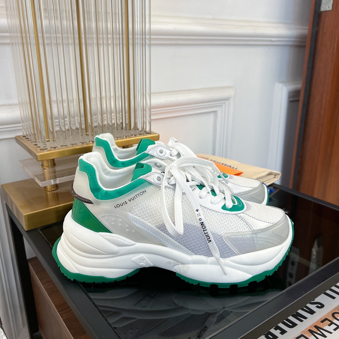 LV RUN 55 SNEAKER WHITE GREEN