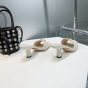 GG SANDALS HIGH-HEELED WHITE