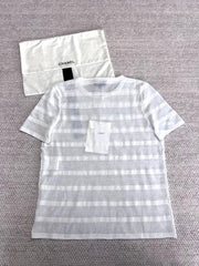 CC See-through Striped Short Sleeves T- shirt Cotton