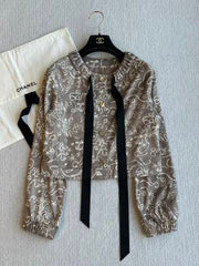 CC 25 Bowknot Suit Brown Polyester Fiber