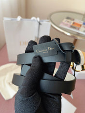 DIOR 25S BELT 20 MM IN BLACK CALFSKIN 618009