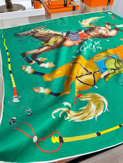 HERMES 26S PRINTED SQUARE SCARF 88 IN SILK 309924