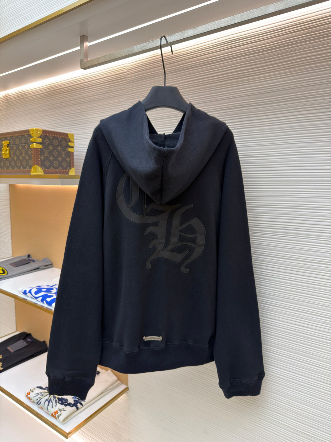 CHROME HEARTS CEMETERY CROSS SEVEN-11 HOODIE IN BLACK