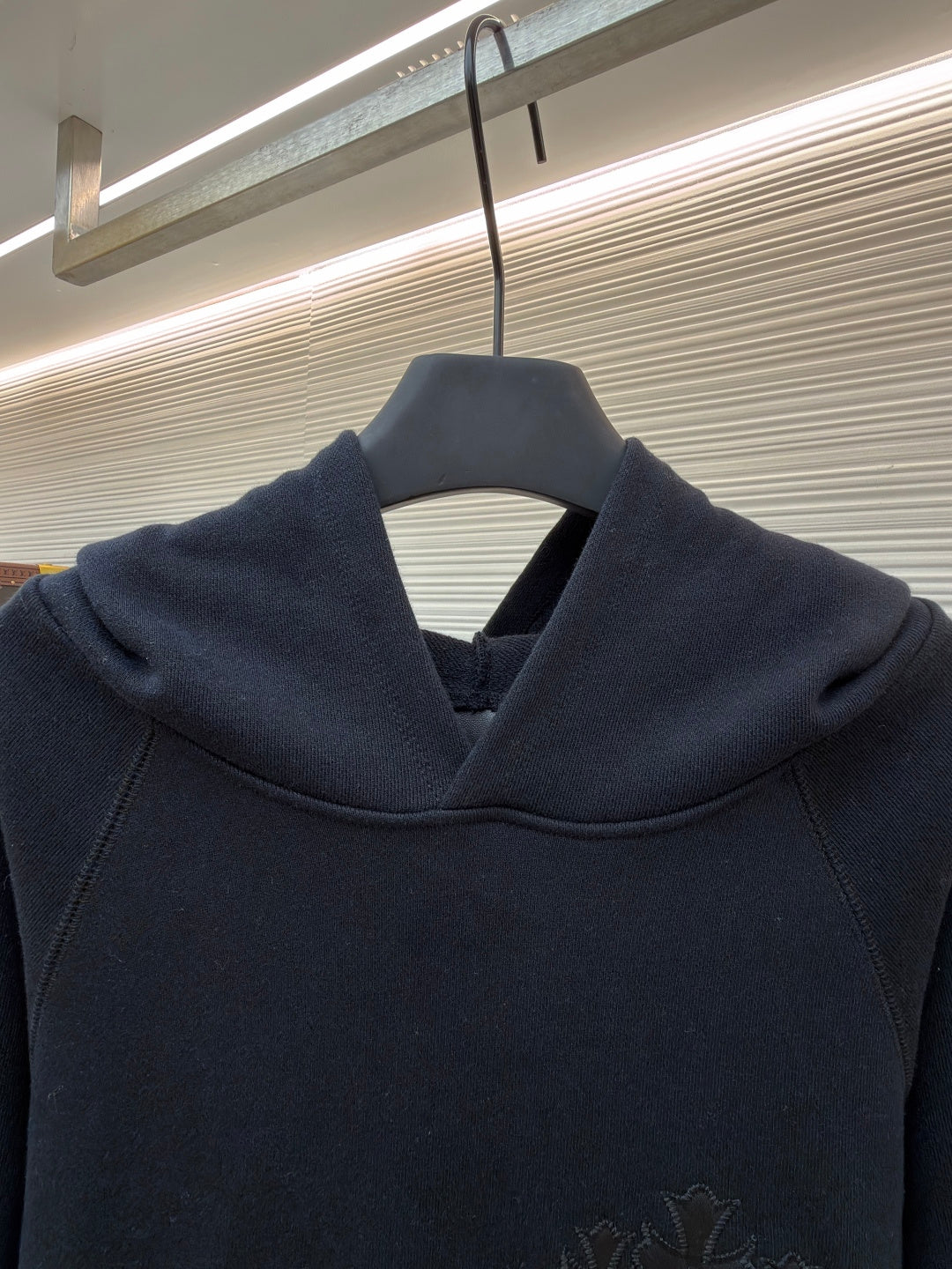 CHROME HEARTS CEMETERY CROSS SEVEN-11 HOODIE IN BLACK