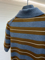 MIUMIU 26S SHORT-SLEEVED KNIT POLO SHIRT STYLE 1090