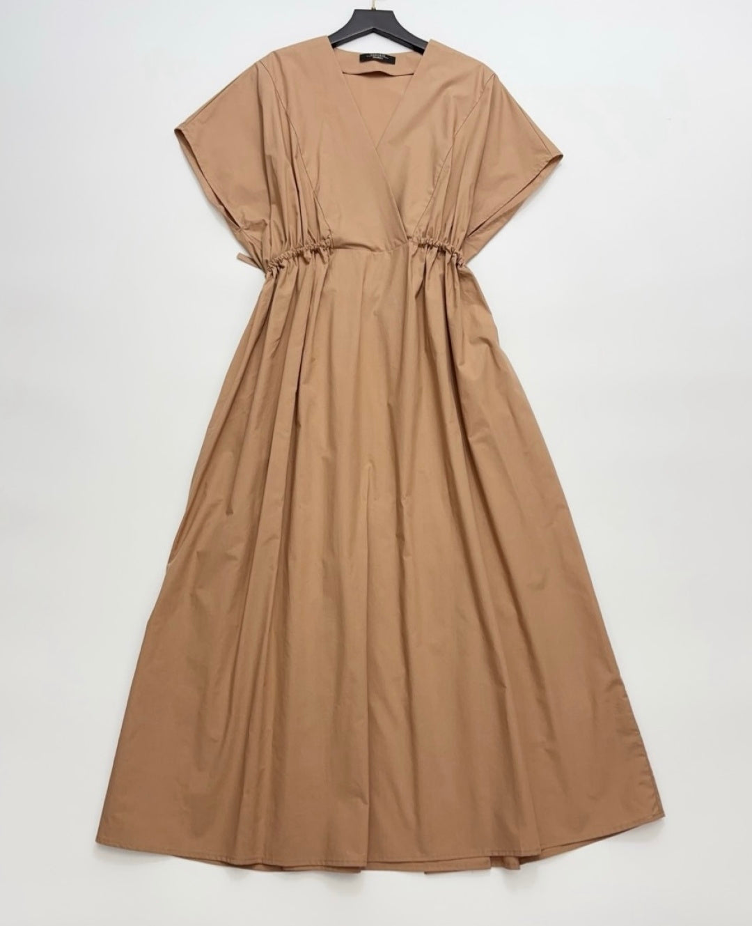 MAX MARA 25S V-NECK SHORT-SLEEVE RAGLAN DRESS 113