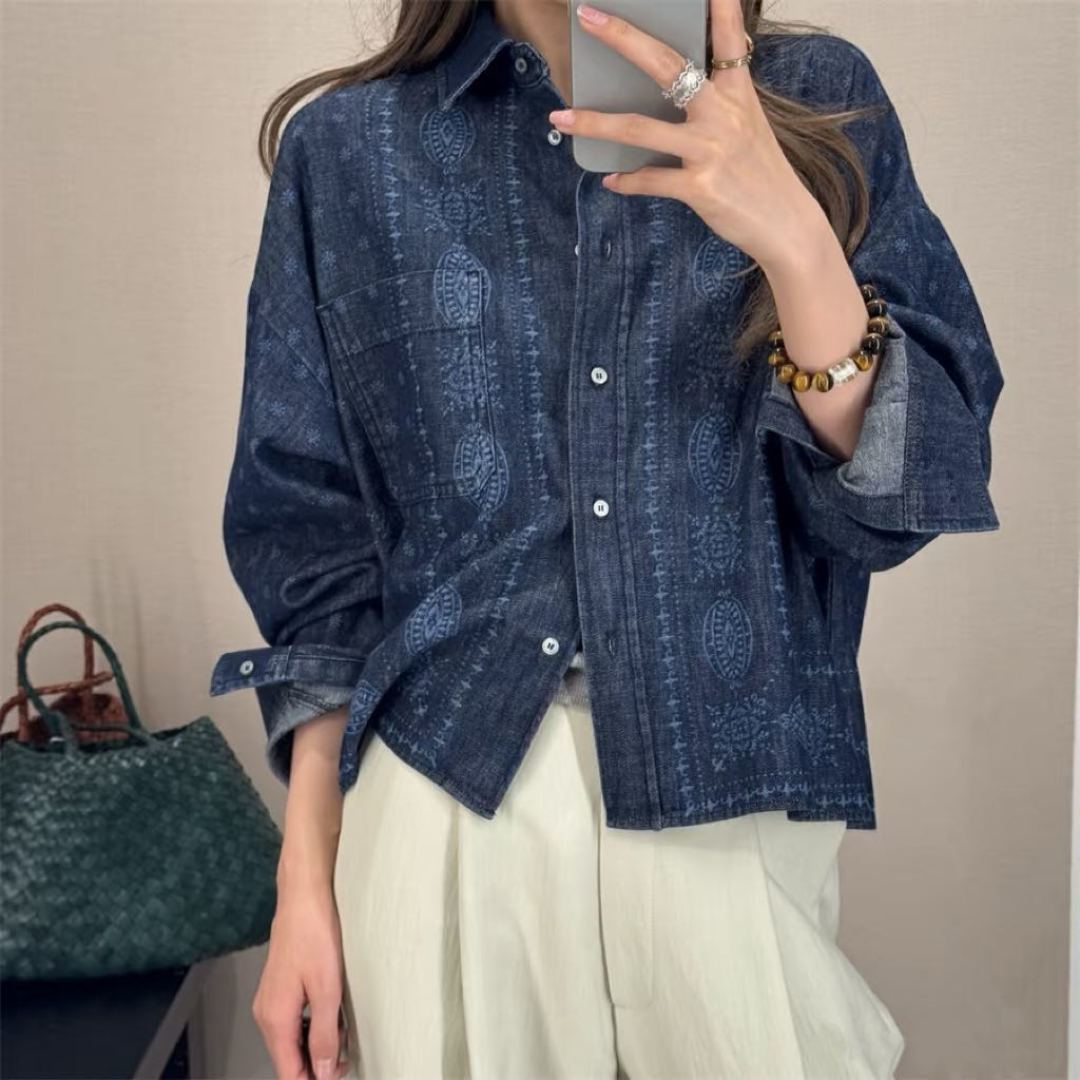 MAX MARA 25S DENIM COTTON SHIRT 168