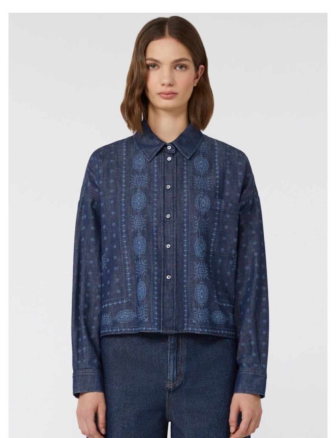 MAX MARA 25S DENIM COTTON SHIRT 168
