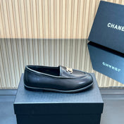 CHANEL 25S TEDDY LOAFER 15MM IN BLACK CALFSKIN GOLD HARDWRE