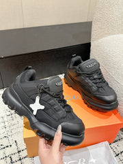 SNEAKER IN BLACK CALFSKIN AND BREATHABLE MESH 175308