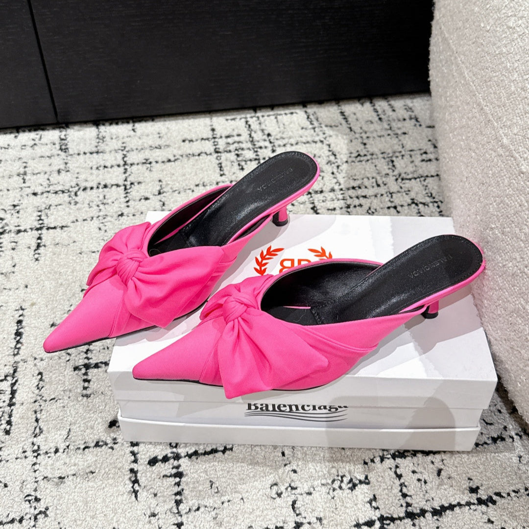 KNIFE LAVALIÈRE 45MM MULE IN BRIGHT PINK NYLON JERSEY