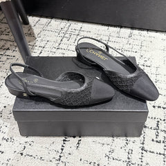 SLINGBACK 25S IN BLACK FABRIC