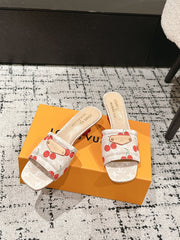 LV CHERRY HIGH HEELS 25S 55 MM IN NUDE DENIM STYLE 9