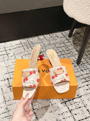 LV CHERRY HIGH HEELS 25S 55 MM IN NUDE DENIM STYLE 9