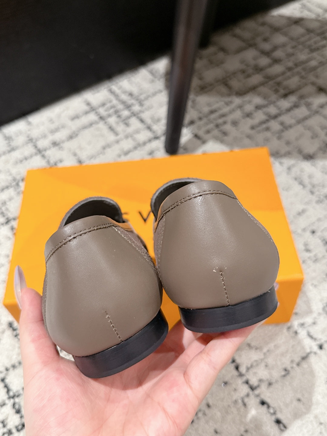 LV LOAFER 25S IN DUSTY ROSE BROWN SUEDE AND CALFSKIN