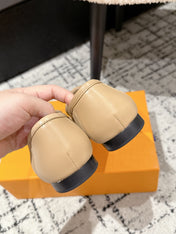 LV LOAFER 25S IN BEIGE SUEDE AND CALFSKIN