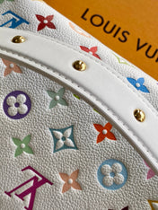LV 25S SIDE TRUNK MM BAG 23 IN WHITE CALFSKIN GOLD HARDWARE