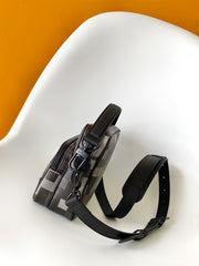 LV 25S NIL MESSENGER BAG 25 IN DAMOFLAGE BLACK CALFSKIN