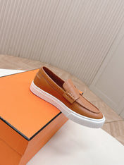 HM 25S SLIP-ON IN BROWN LAMBSKIN