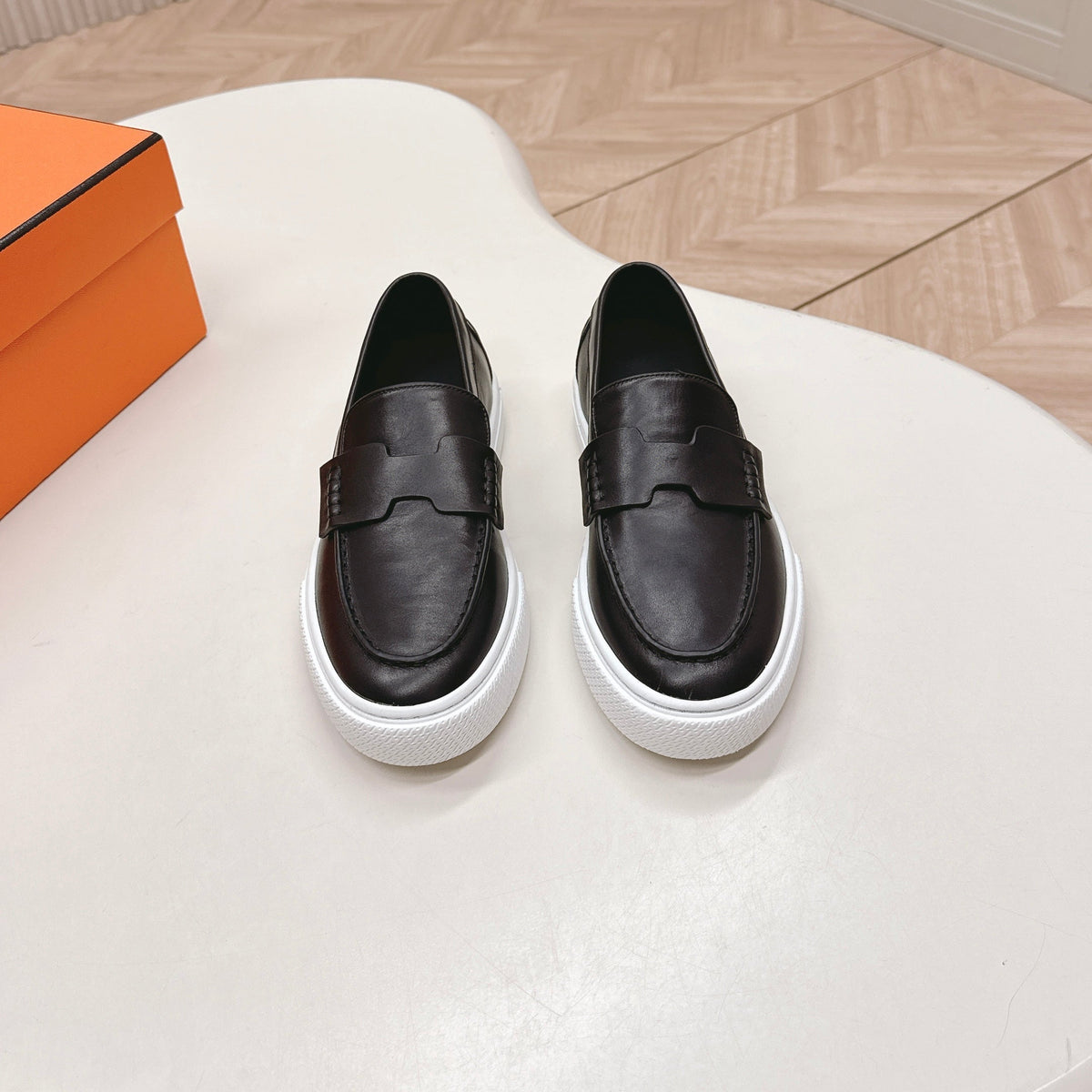 HM 25S SLIP-ON IN BLACK LAMBSKIN
