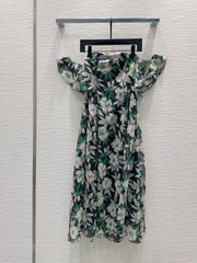 Loewe 2025 Floral Skirt Polyester Fiber
