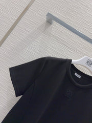 Loewe 2025 Irregular Flowing Dress Black Cotton