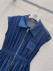 Loewe 2025 Denim Dress Blue Cotton