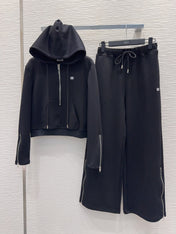 CELINE 25S WIDE-LEG PANTS HOODIE SET 0136
