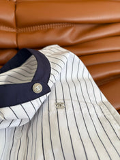 CC 25 Strped Shirt White Cotton