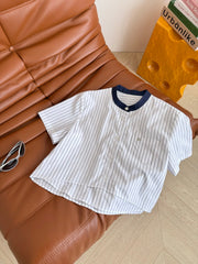 CC 25 Strped Shirt White Cotton