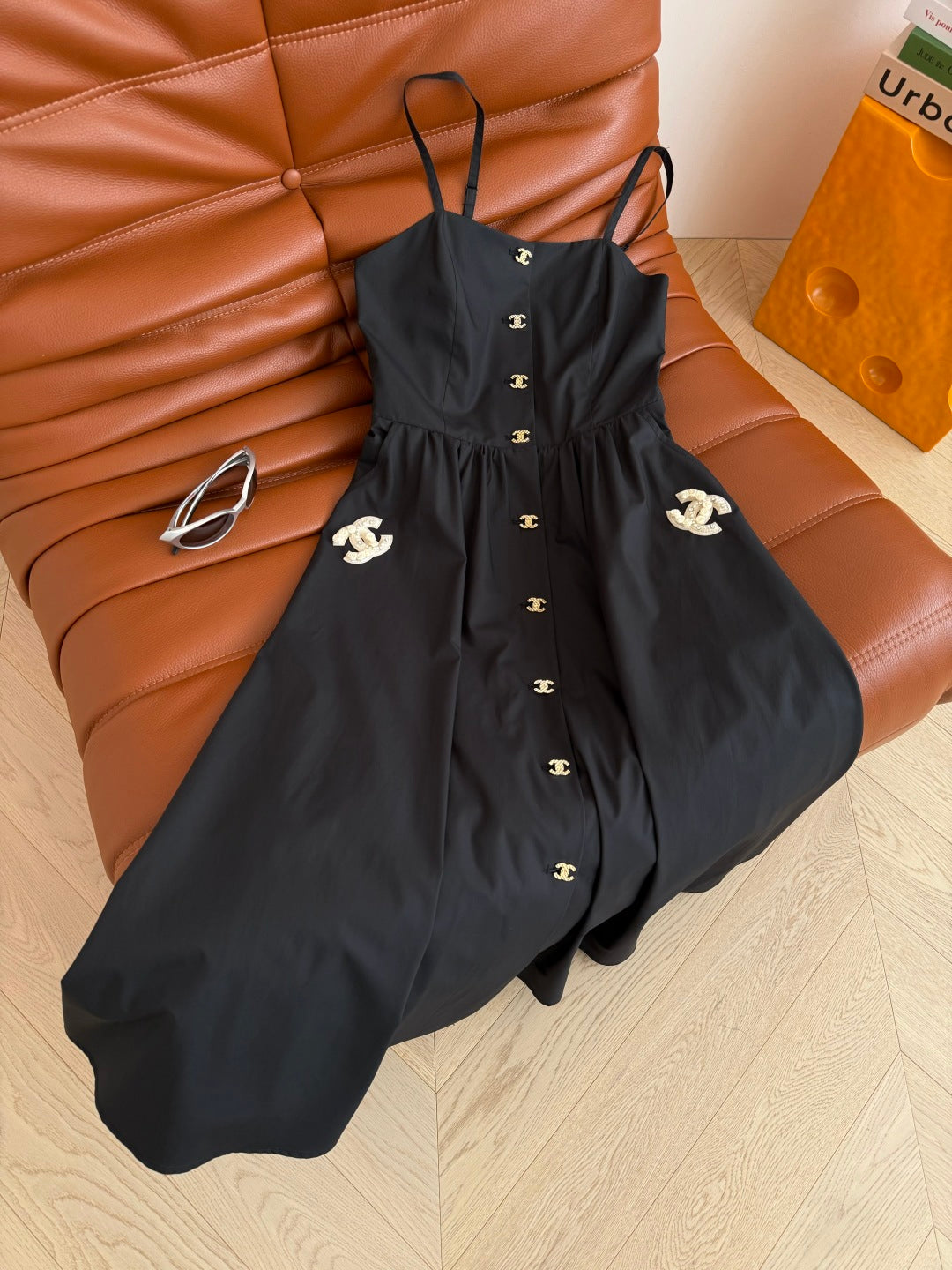 CC 25 double C Dress Black Cotton