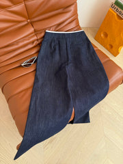 Loewe 25 Logo Embroidered Jeans Dark Blue Cotton