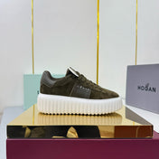TOM FORD 26S SNEAKER HOGAN IN MOSS GREEN SUEDE