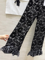CHANEL 26S LACE FLARED PANTS STYLE 1026