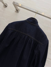 ZIMMERMANN 26S STAND COLLAR DENIM SHIRT STYLE 41