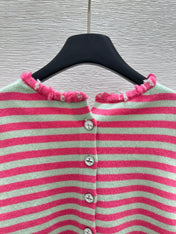 Chanel Cardigan Pink mix Gray Cachemire 232766