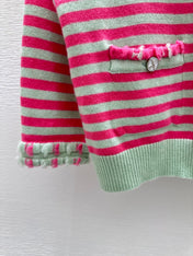 Chanel Cardigan Pink mix Gray Cachemire 232766