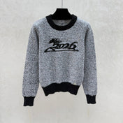 CHANEL 25S LONG-SLEEVE ROUND-NECK SWEATER 515
