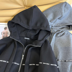 MIUMIU HOODED FLEECE JACKET STYLE 451